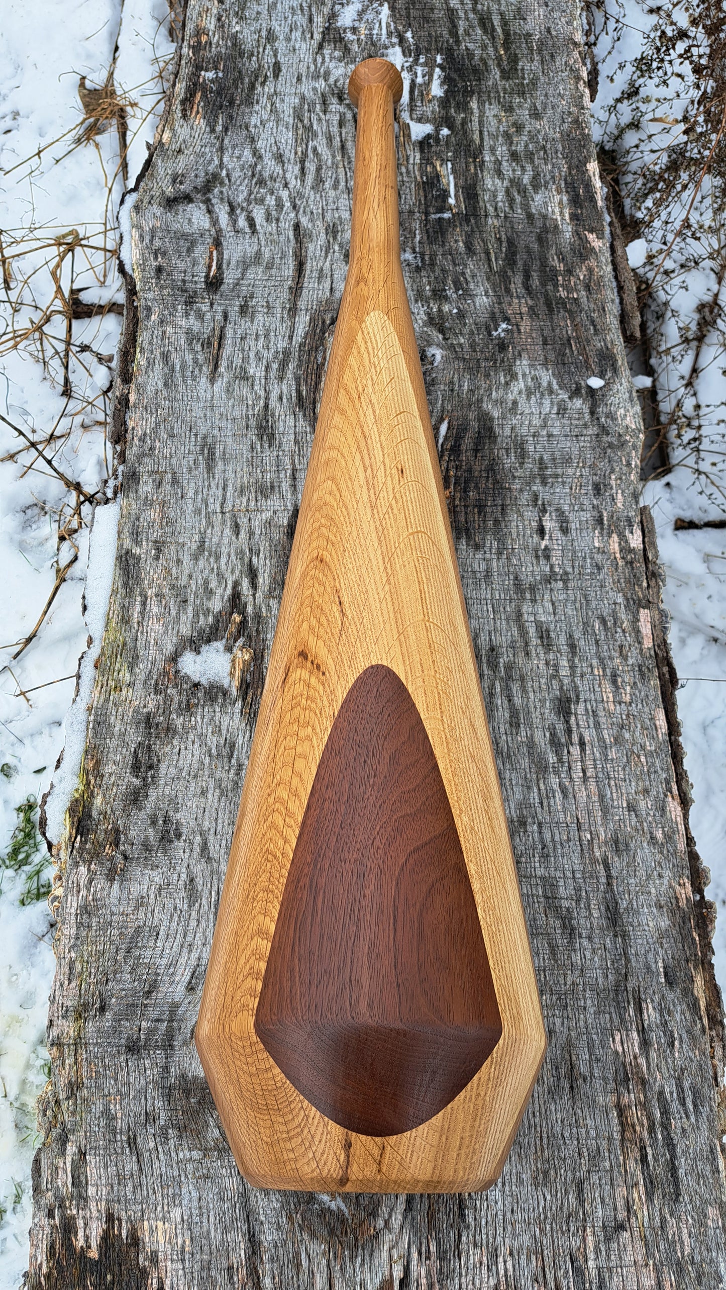 Mace White Oak with Walnut Inlay