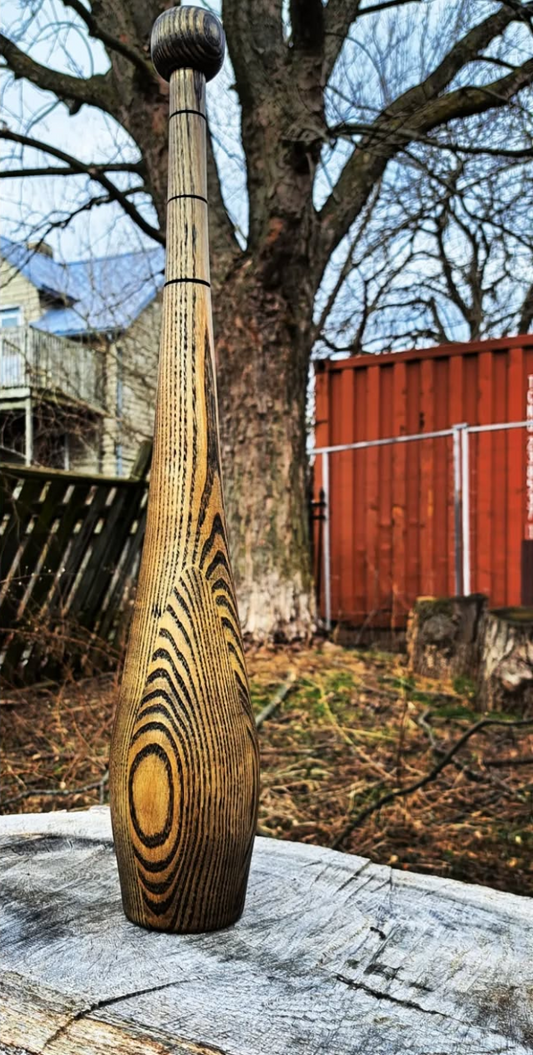 Single Indian Club Ebonized Ash Hardwood